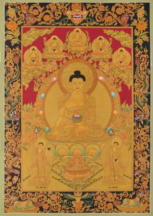 Shakyamuni Buddha Thangka | Tibetan Buddhism | Religious Wall Decor